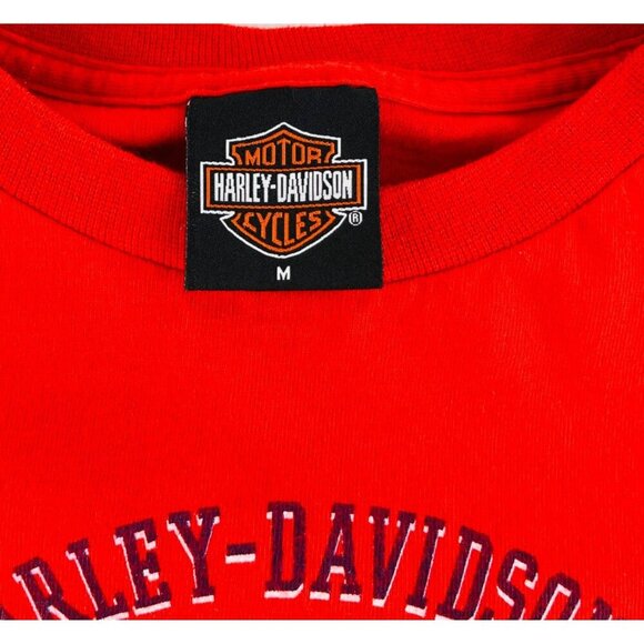 Harley-Davidson Red Star Logo Long Sleeve T-Shirt Women's Size M - Picture 2 of 5